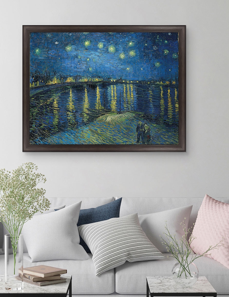 Cuadro decorativo Noche estrellada sobre el Ródano (1888) de Vincent van Gogh técnica mixta 3