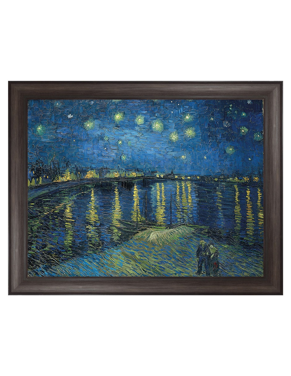 Cuadro decorativo Noche estrellada sobre el Ródano (1888) de Vincent van Gogh técnica mixta