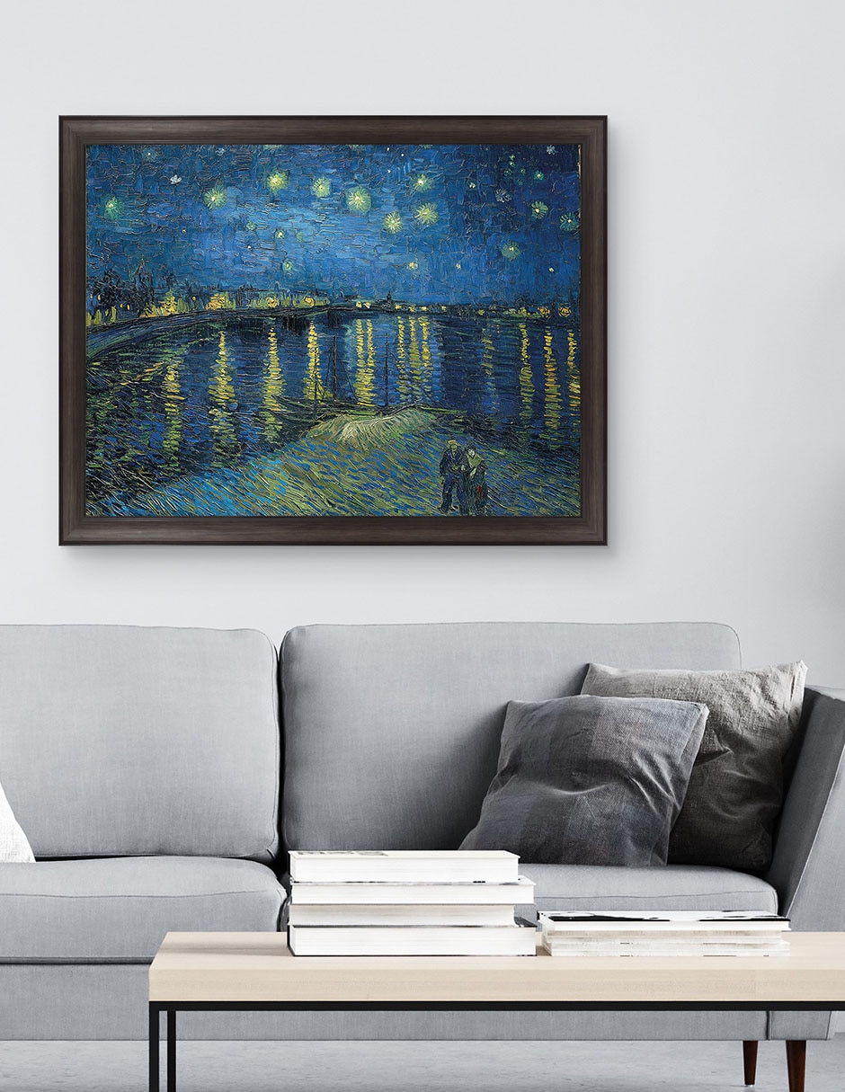 Cuadro decorativo Noche estrellada sobre el Ródano (1888) de Vincent van Gogh técnica mixta 2