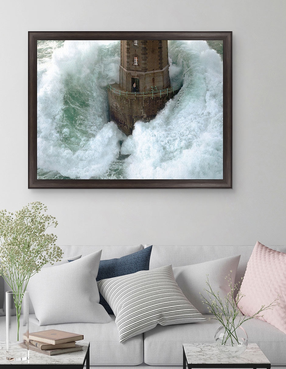 Cuadro decorativo Faros en la tormenta – La Jument de Jean Guichard técnica mixta 2