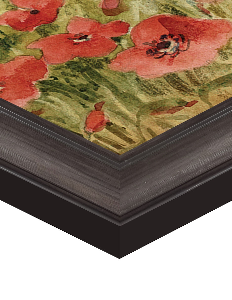 Cuadro decorativo Paisaje toscano de amapolas de Susan Winget técnica mixta 5