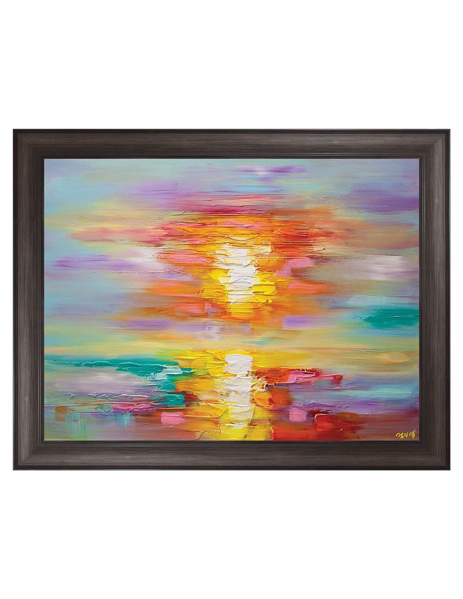 Cuadro decorativo Amanecer abstracto de Osnat Tzadok técnica mixta Cuadro decorativo Amanecer abstracto de Osnat Tzadok técnica mixta