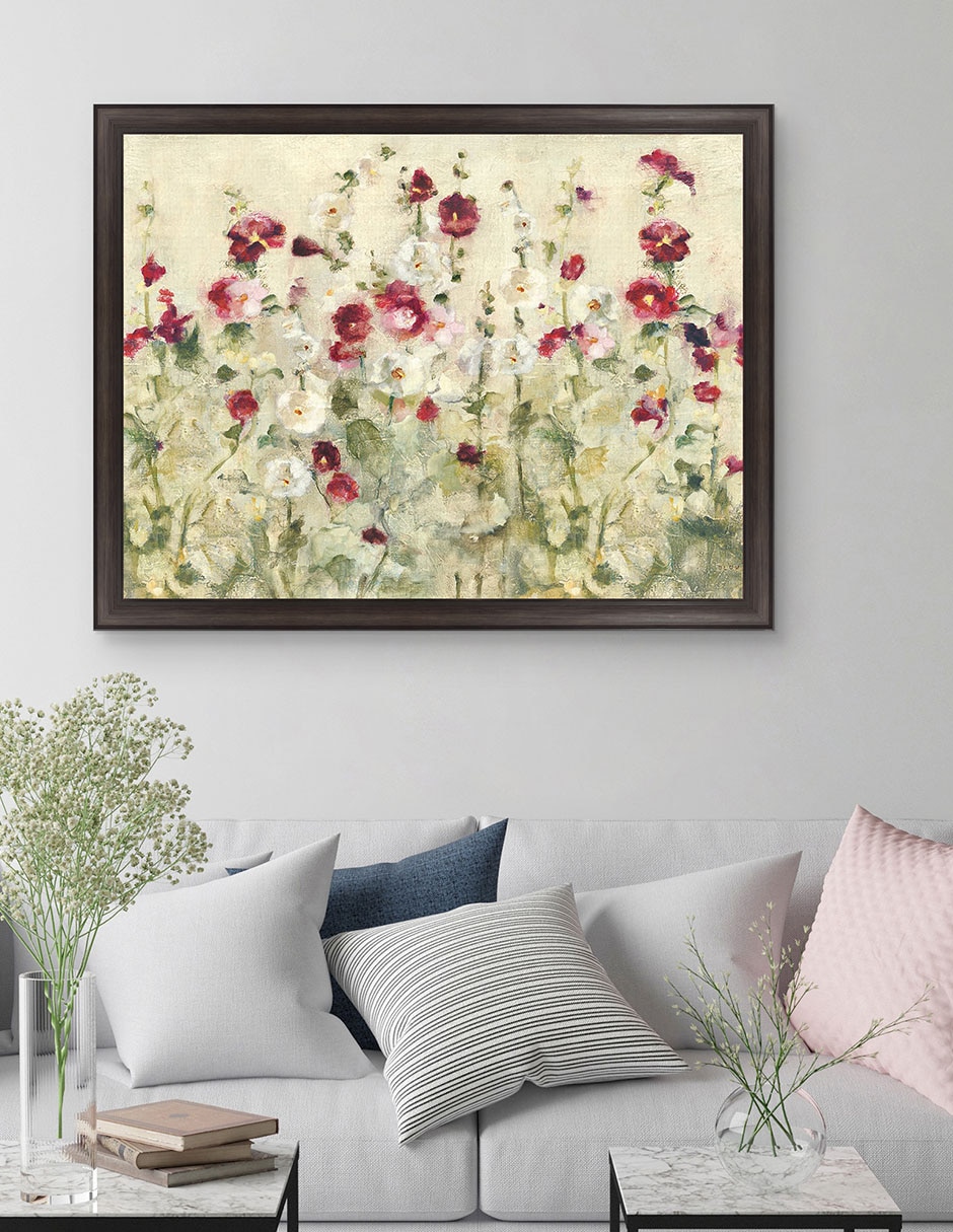 Cuadro decorativo Fila de malvas frías de Cheri Blum técnica mixta 2