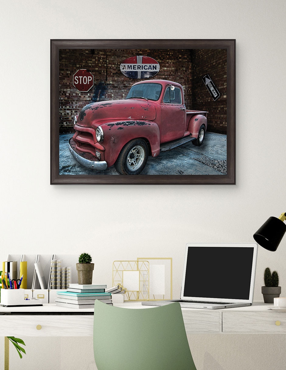Cuadro decorativo Camioneta Chevrolet 1954 de Lori Hutchison técnica mixta 3