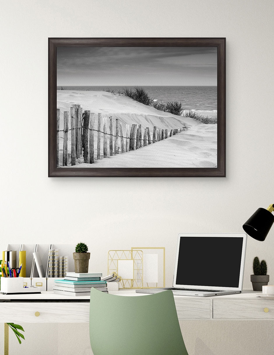 Cuadro decorativo Dunas en blanco y negro suave de DP Gallery técnica mixta 4