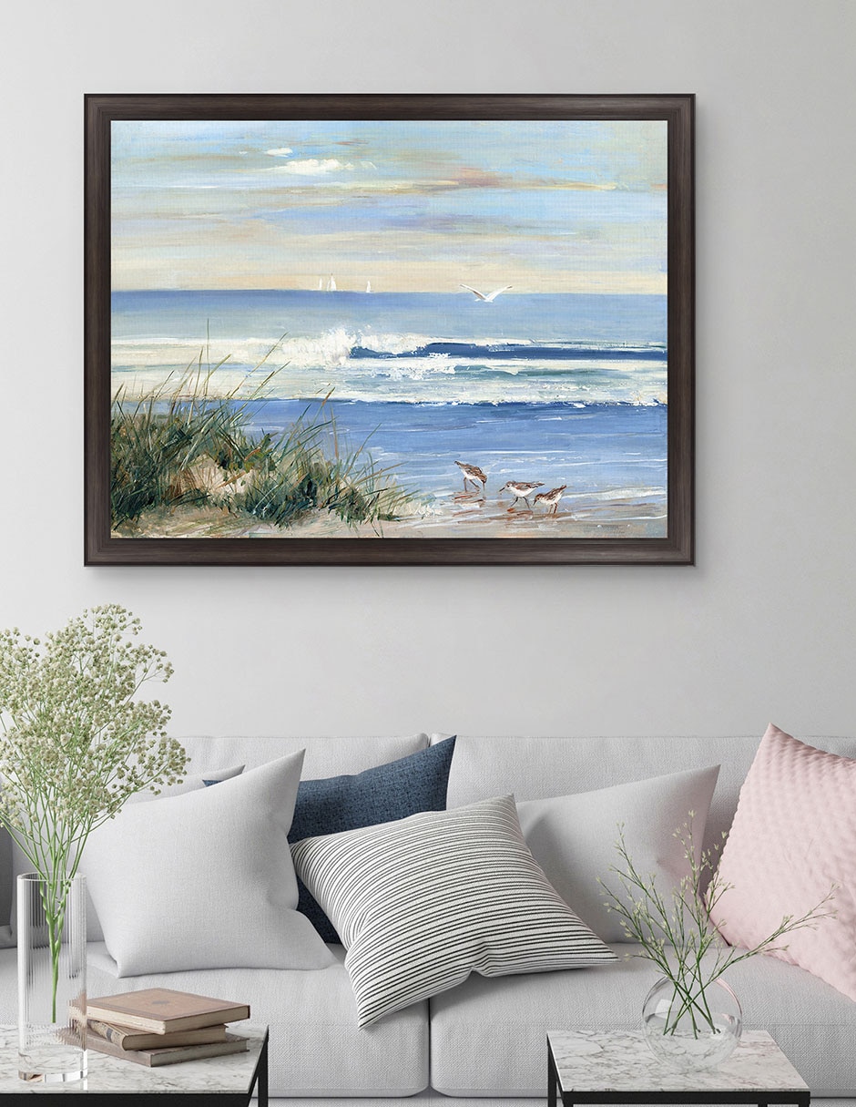 Cuadro decorativo Recolectores de playa de Sally Swatland técnica mixta 3