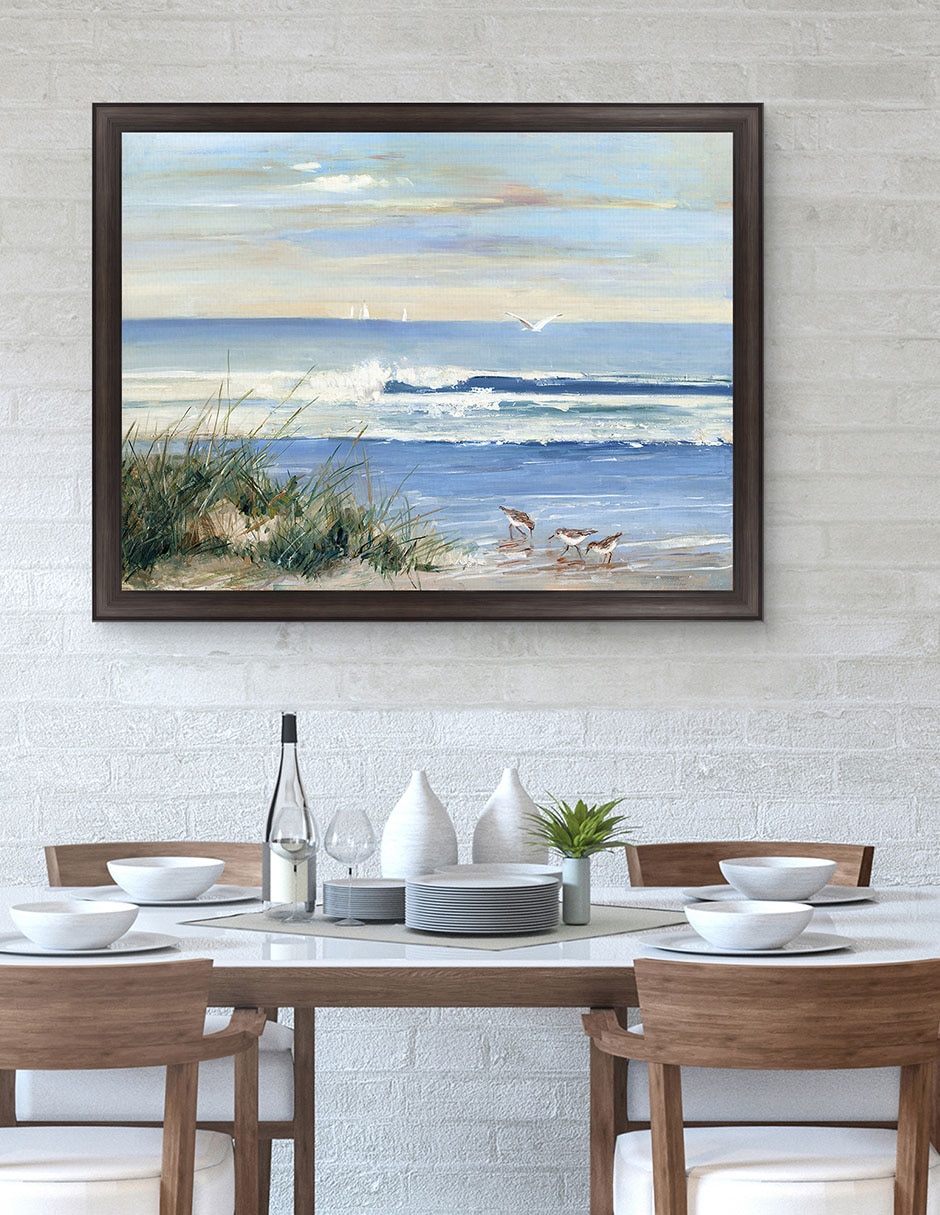 Cuadro decorativo Recolectores de playa de Sally Swatland técnica mixta 4