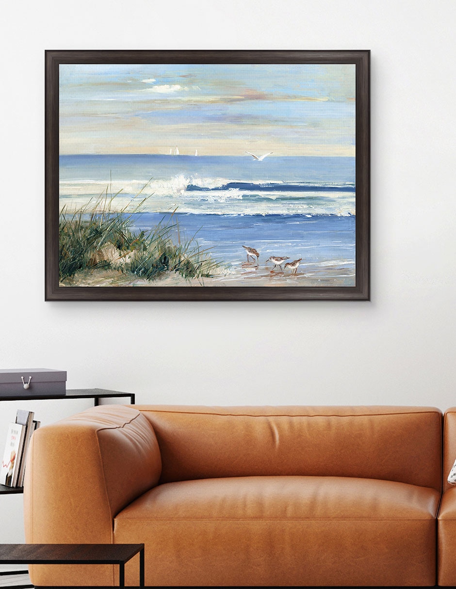 Cuadro decorativo Recolectores de playa de Sally Swatland técnica mixta 5