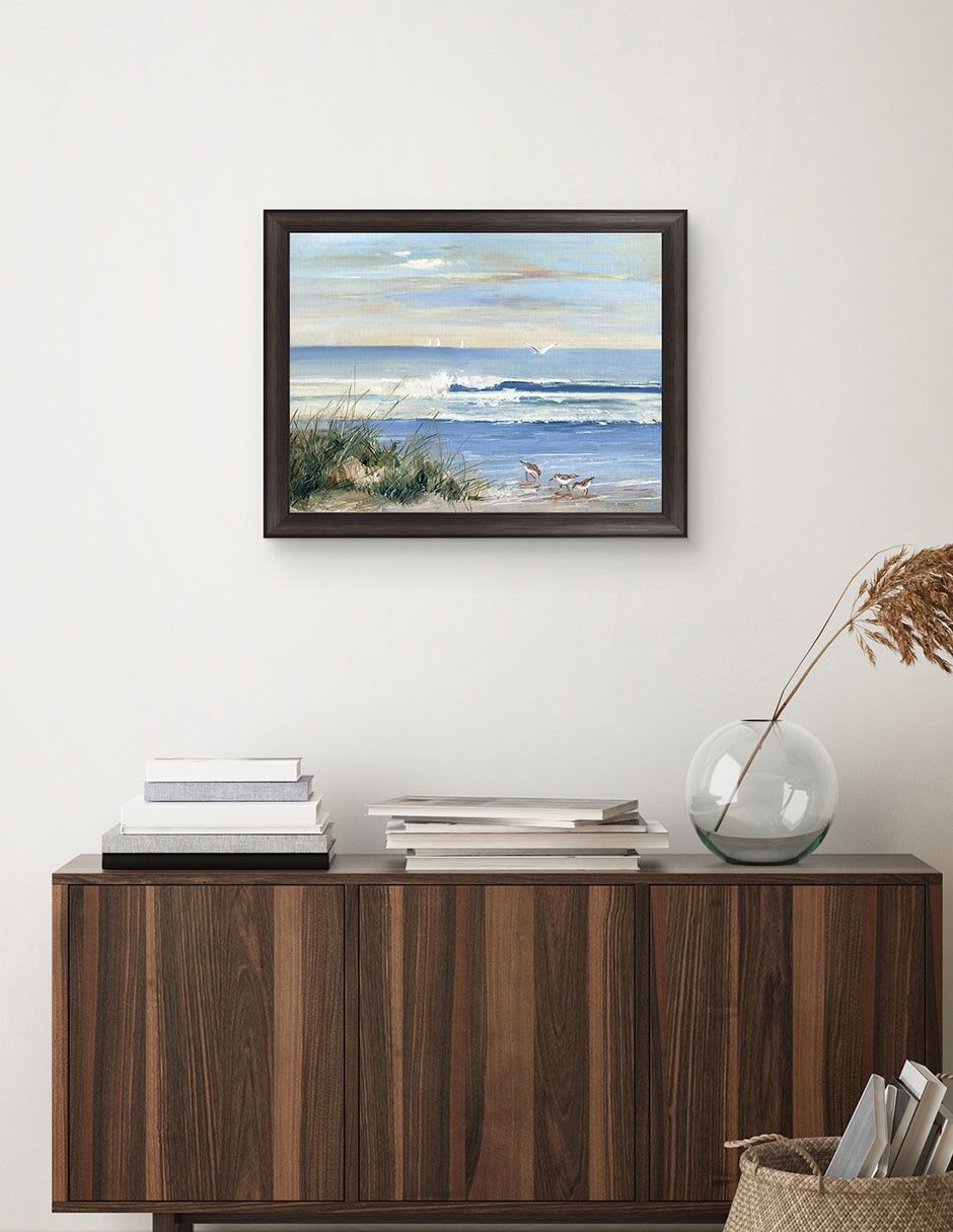Cuadro decorativo Recolectores de playa de Sally Swatland técnica mixta 3