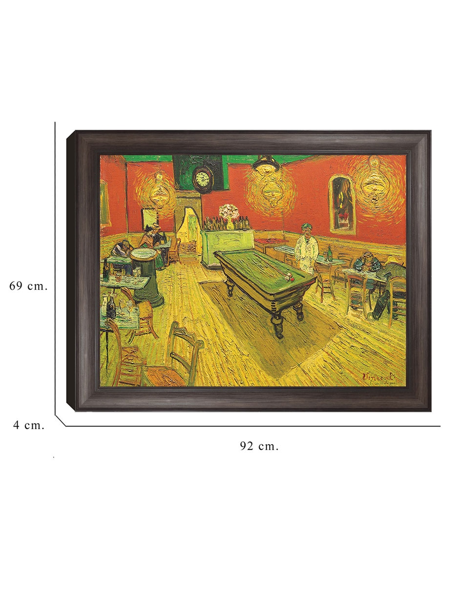 Cuadro decorativo Café nocturno con mesa de billar de Portfolio Arts Group técnica mixta 6