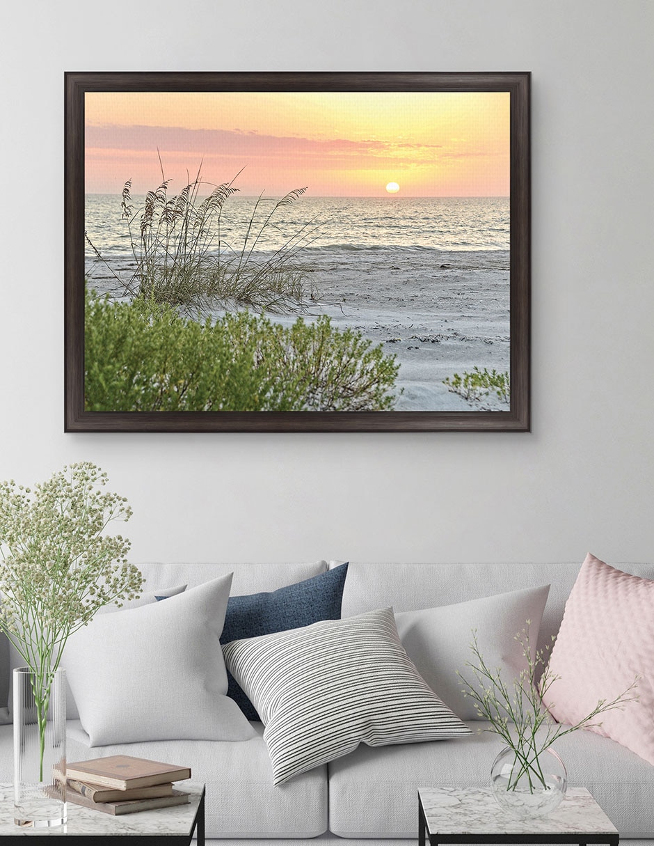 Cuadro decorativo Atardecer calmante de Mary Lou Johnson técnica mixta 2