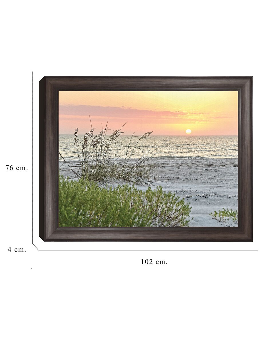 Cuadro decorativo Atardecer calmante de Mary Lou Johnson técnica mixta 6