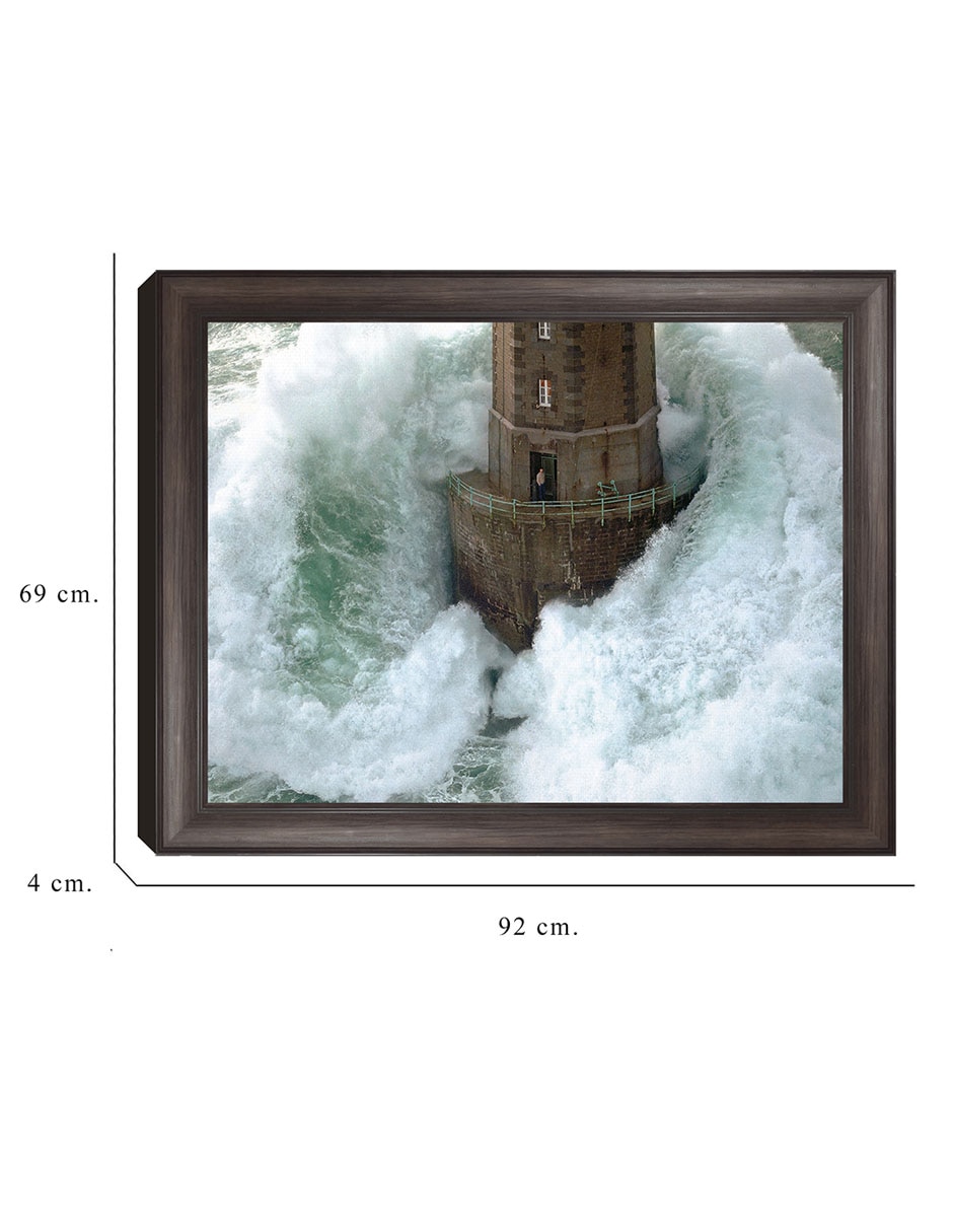 Cuadro decorativo Faros en la tormenta – La Jument de Jean Guichard técnica mixta 2