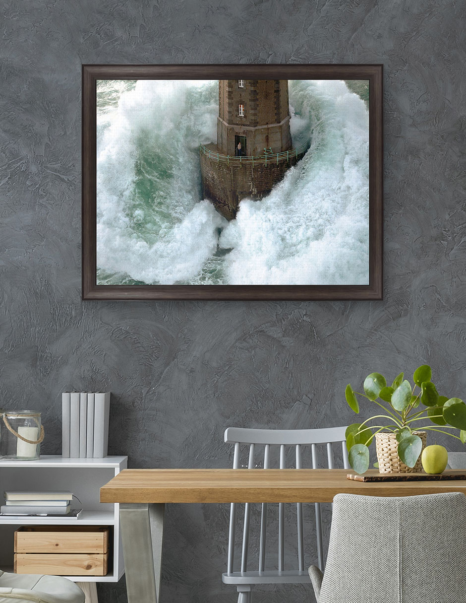 Cuadro decorativo Faros en la tormenta – La Jument de Jean Guichard técnica mixta 5