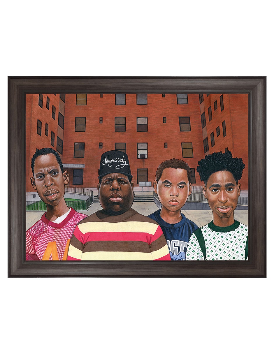 Cuadro decorativo Chicos del barrio – Hip hop de Manasseh Johnson técnica mixta