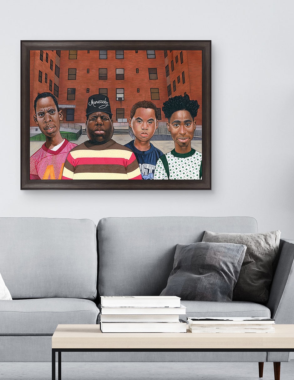 Cuadro decorativo Chicos del barrio – Hip hop de Manasseh Johnson técnica mixta 2