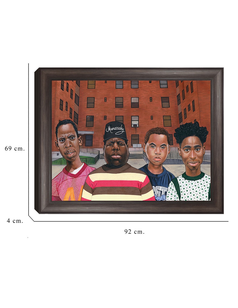 Cuadro decorativo Chicos del barrio – Hip hop de Manasseh Johnson técnica mixta 6