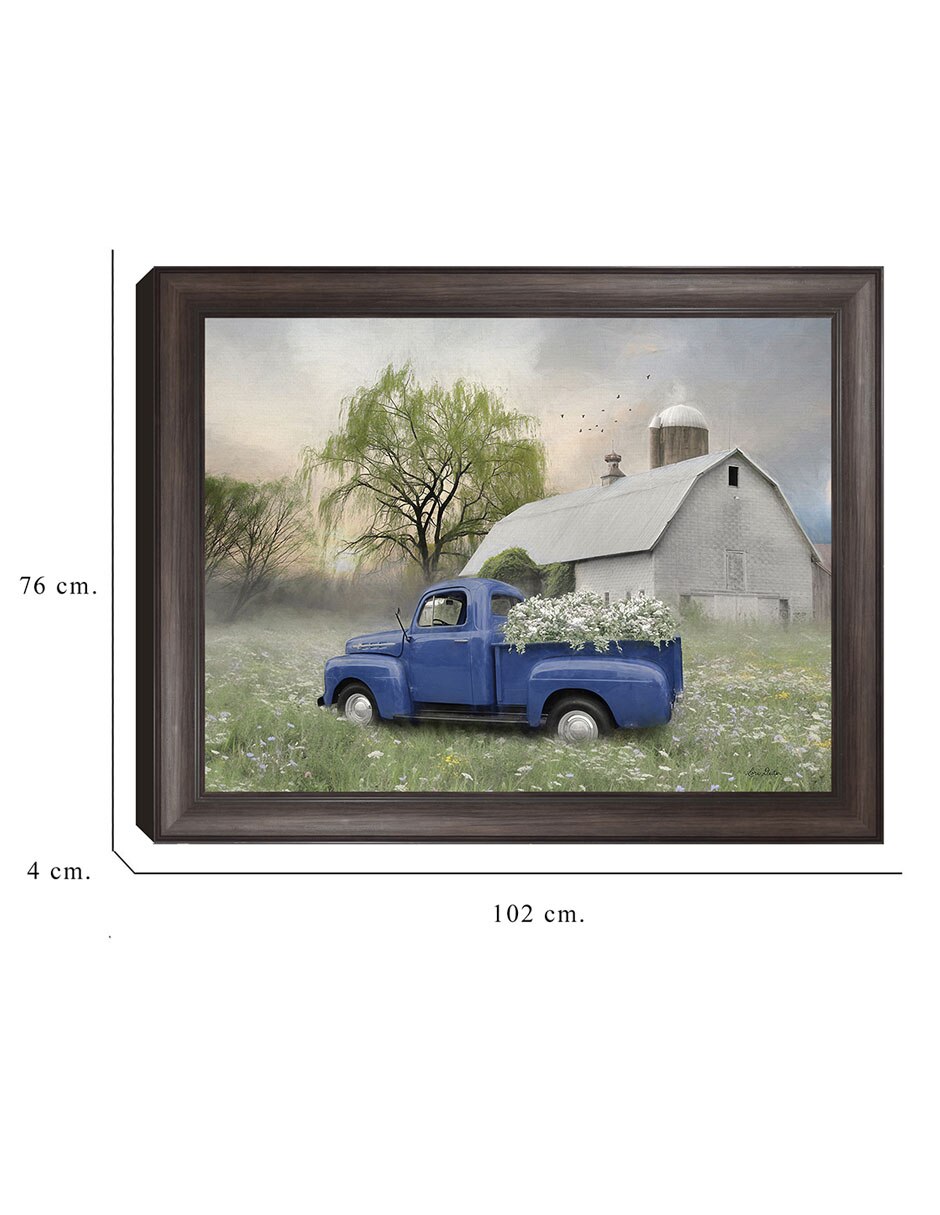 Cuadro decorativo Primavera de antaño de Lori Deiter técnica mixta 6