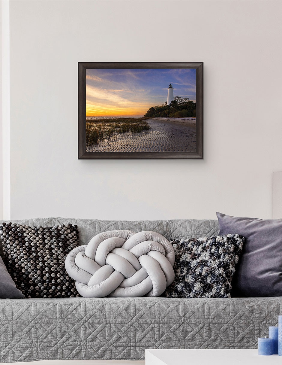 Cuadro decorativo Atardecer en el faro St Marks de Andy Crawford técnica mixta 3