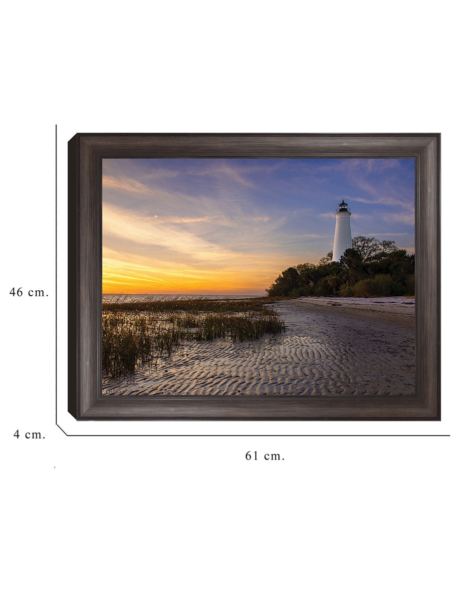 Cuadro decorativo Atardecer en el faro St Marks de Andy Crawford técnica mixta 2