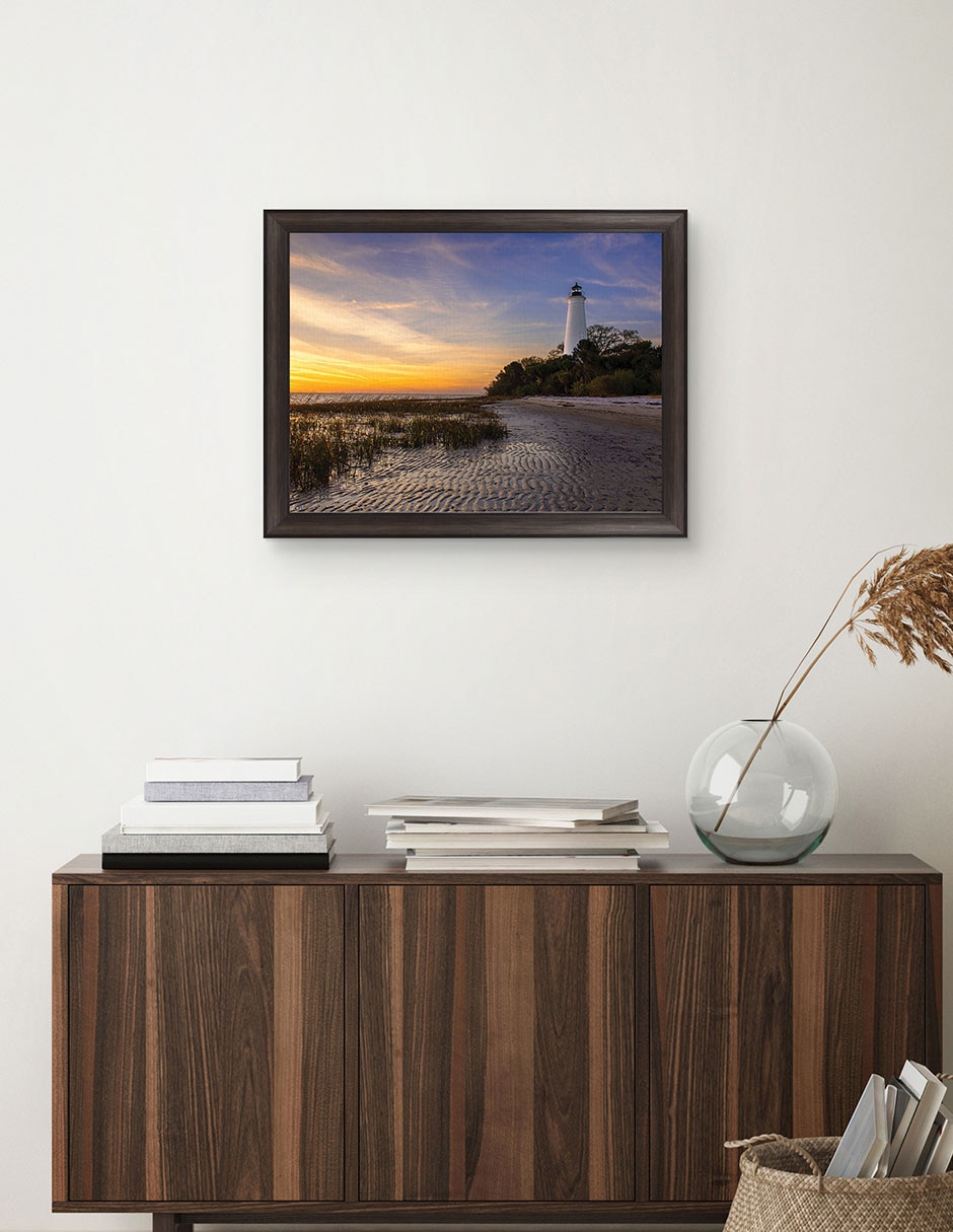 Cuadro decorativo Atardecer en el faro St Marks de Andy Crawford técnica mixta 4