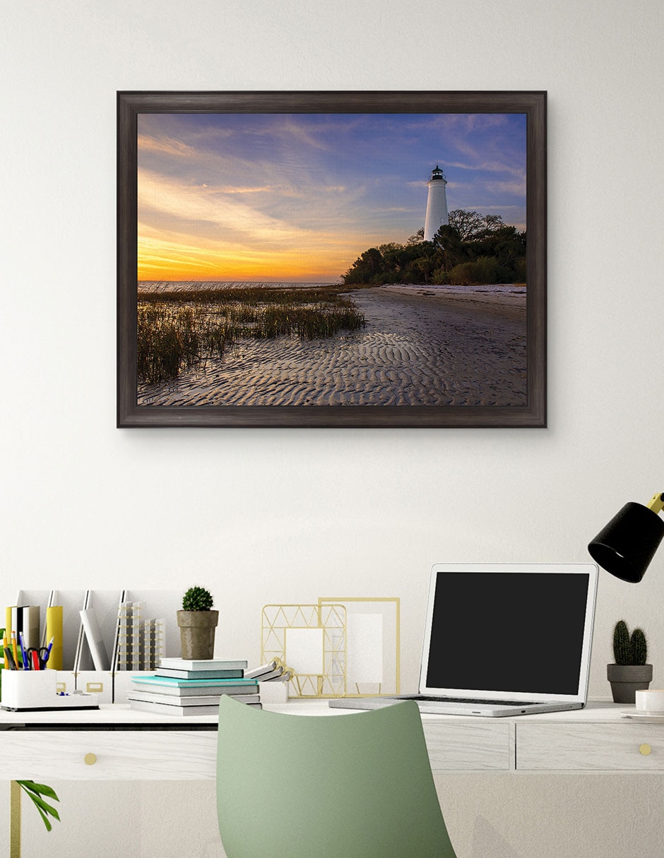 Cuadro decorativo Atardecer en el faro St Marks de Andy Crawford técnica mixta 2