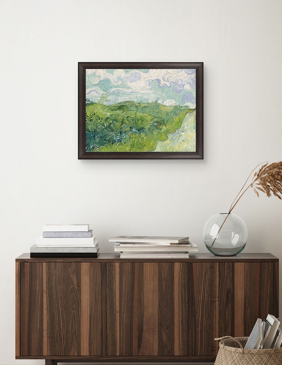 Cuadro decorativo Campos de trigo verde, Auvers (1890) de Vincent van Gogh técnica mixta 4