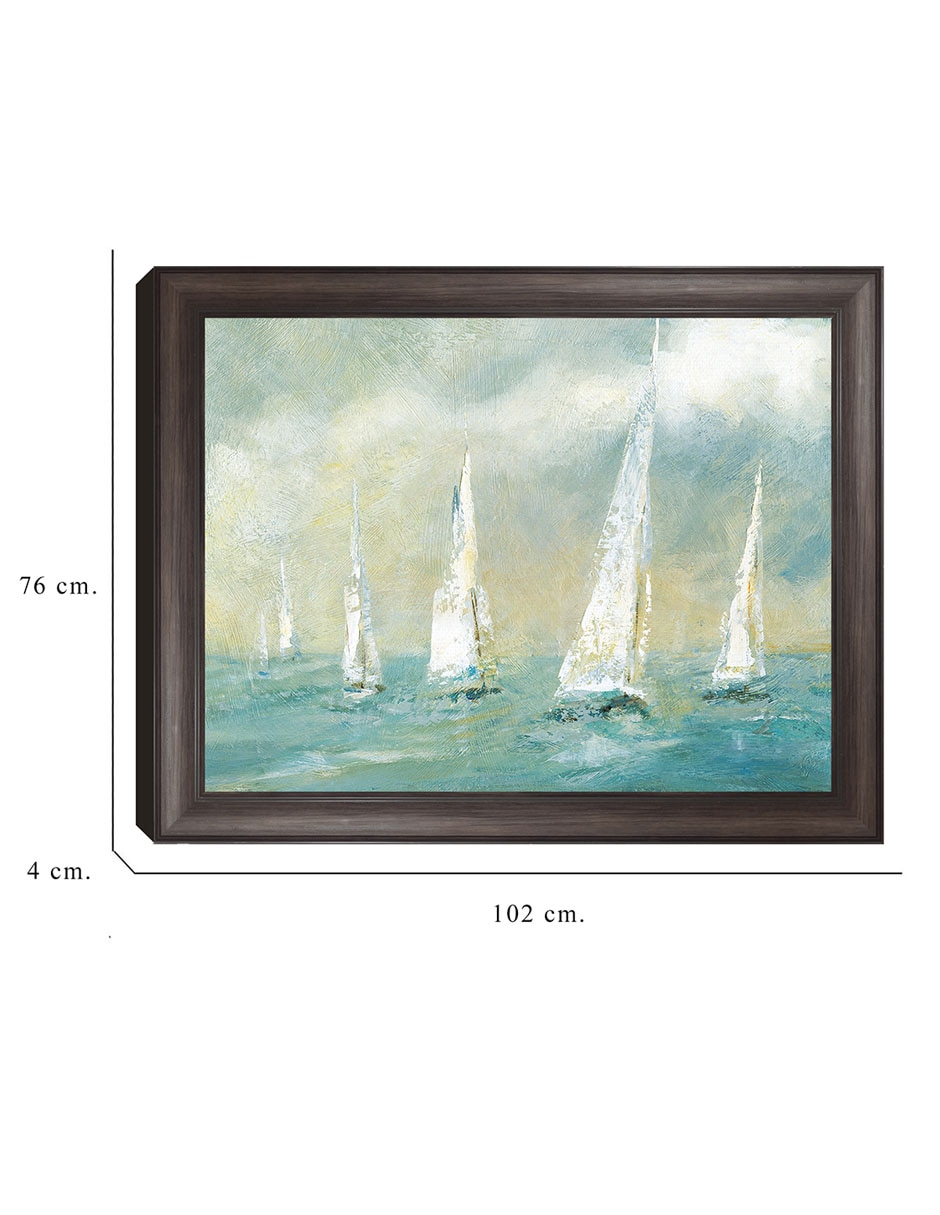 Cuadro decorativo Brisa marina de Carol Robinson técnica mixta 2