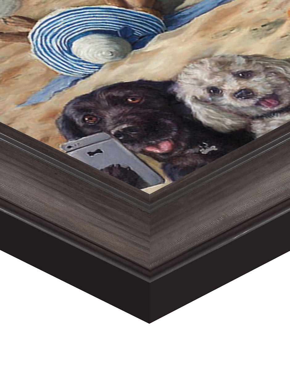 Cuadro decorativo Playa de perros de Lucia Heffernan técnica mixta 5