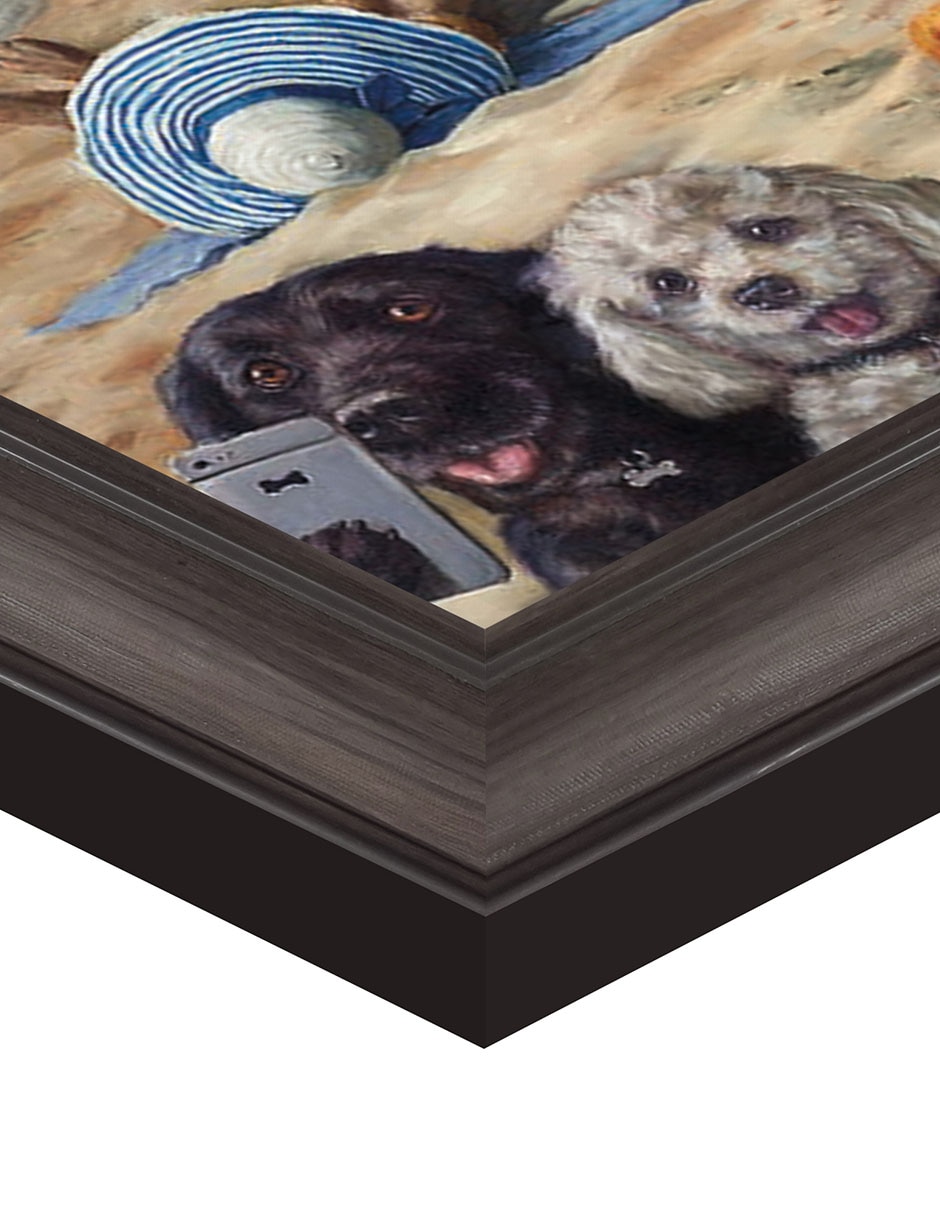 Cuadro decorativo Playa de perros de Lucia Heffernan técnica mixta 6
