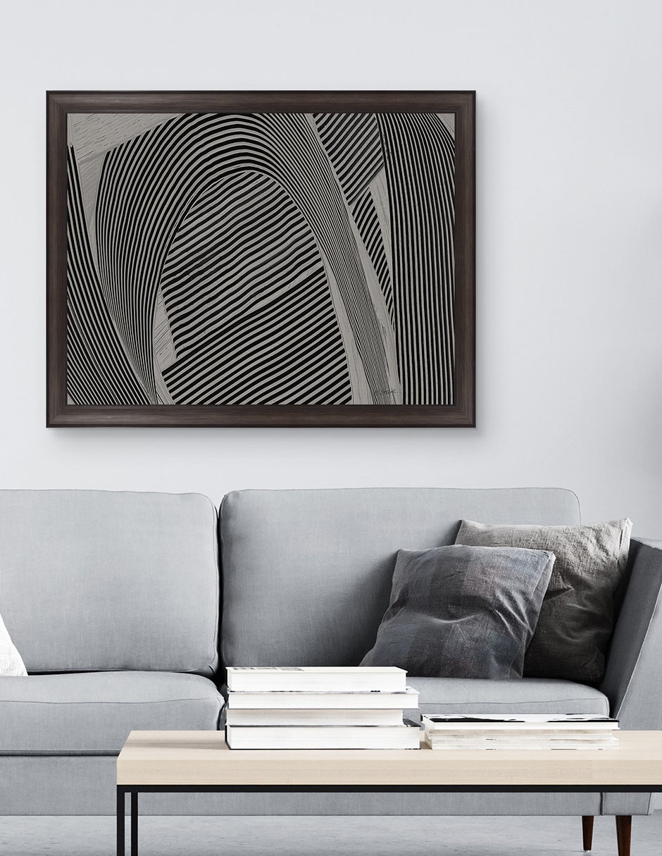 Cuadro decorativo Tejido gris I de Mike Schick técnica mixta 2