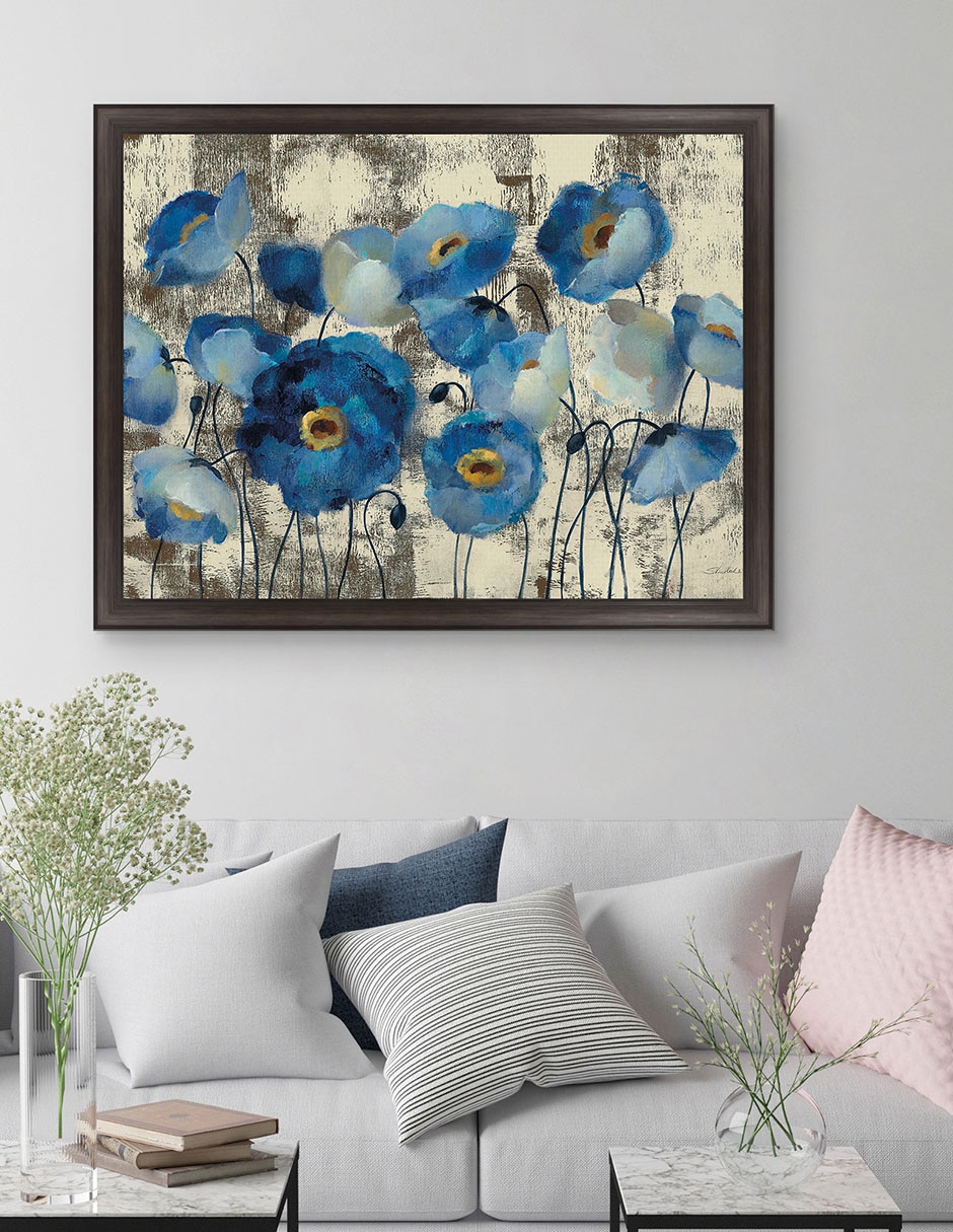 Cuadro decorativo Floral aguamarina de Silvia Vassileva técnica mixta 2
