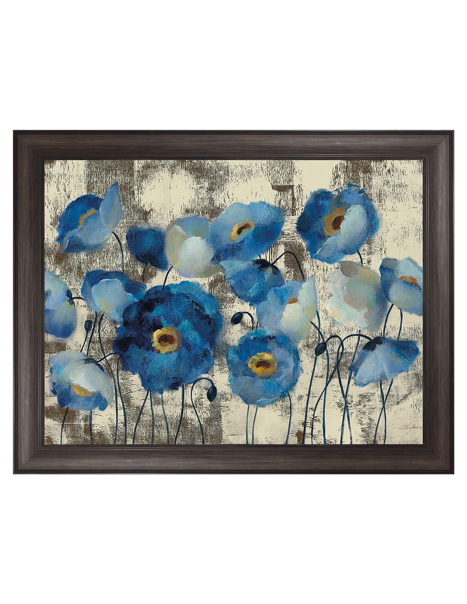 Cuadro decorativo Floral aguamarina de Silvia Vassileva técnica mixta Cuadro decorativo Floral aguamarina de Silvia Vassileva técnica mixta