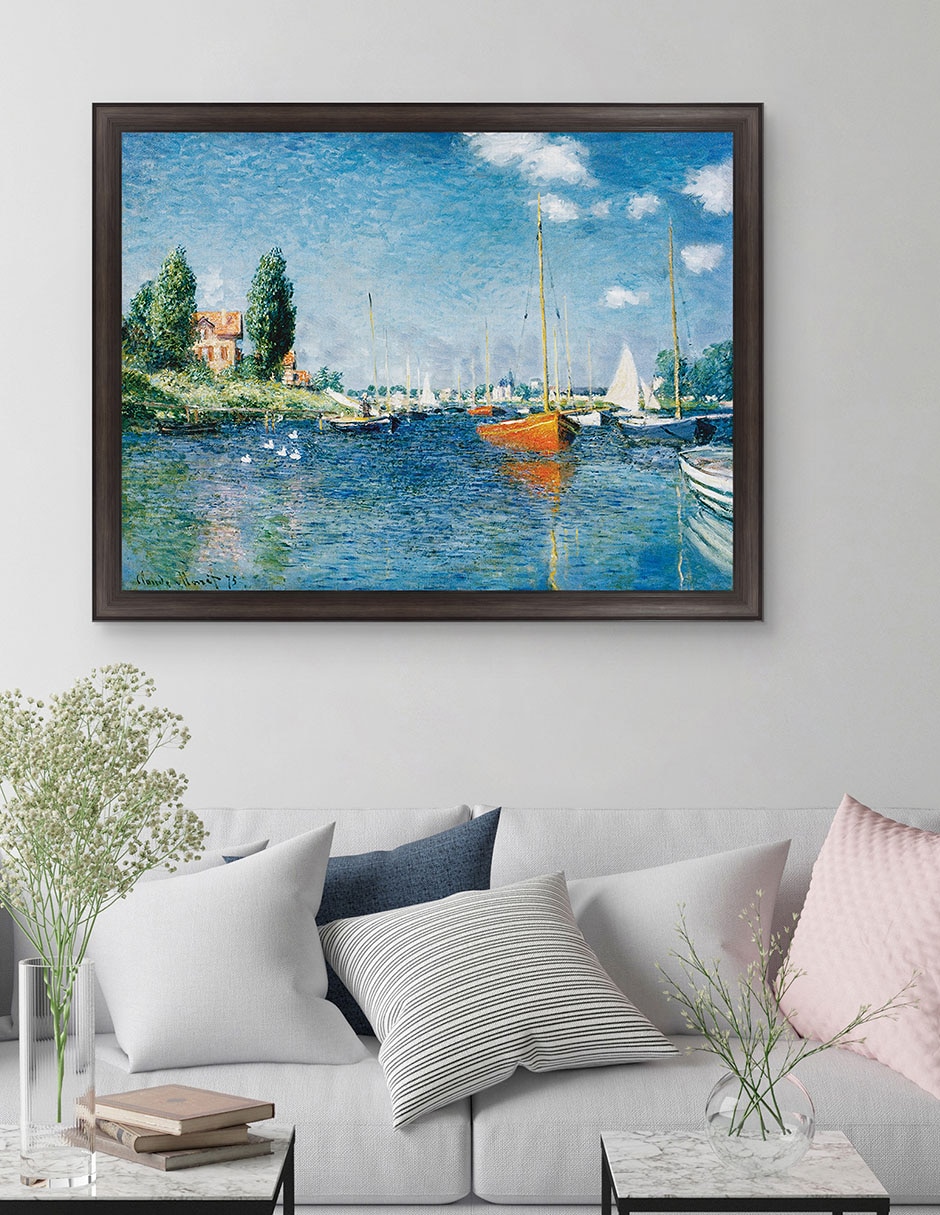 Cuadro decorativo Monet – Barcos rojos en Argenteuil de Portfolio Arts Group técnica mixta 3