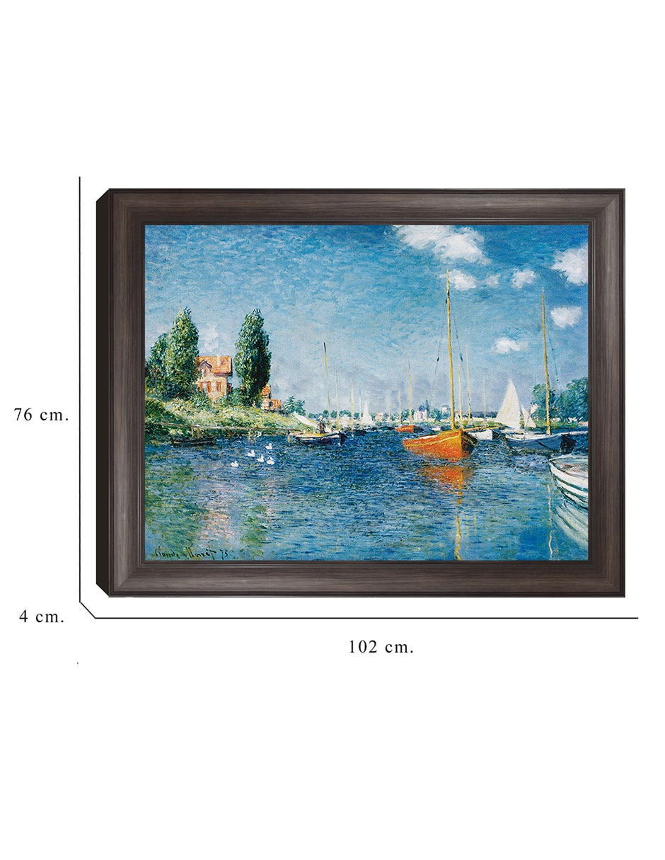 Cuadro decorativo Monet – Barcos rojos en Argenteuil de Portfolio Arts Group técnica mixta 2