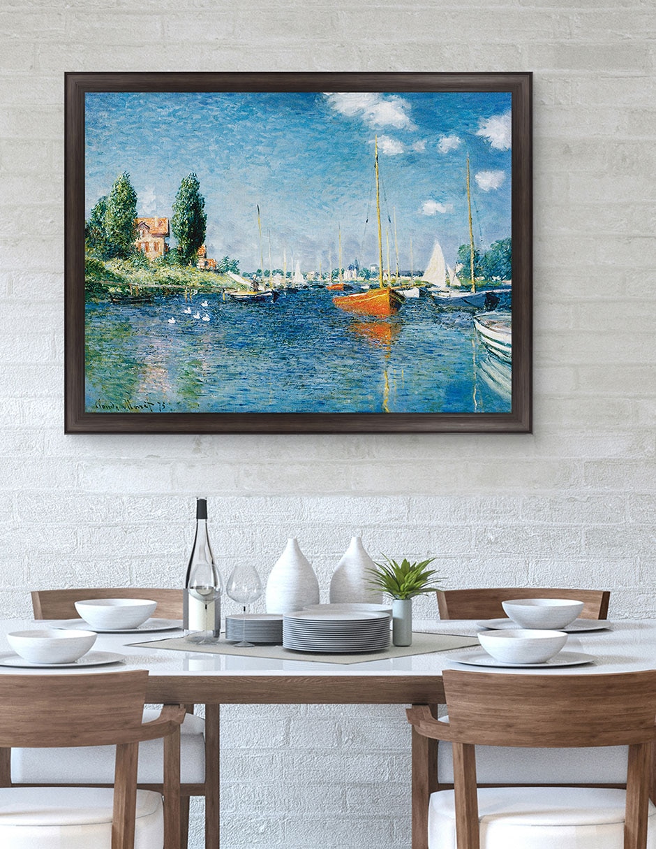 Cuadro decorativo Monet – Barcos rojos en Argenteuil de Portfolio Arts Group técnica mixta 4