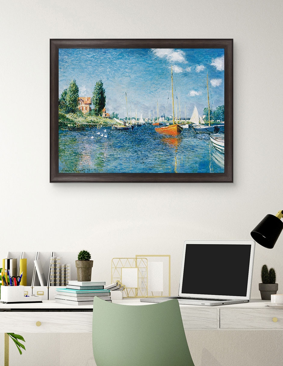 Cuadro decorativo Monet – Barcos rojos en Argenteuil de Portfolio Arts Group técnica mixta 3