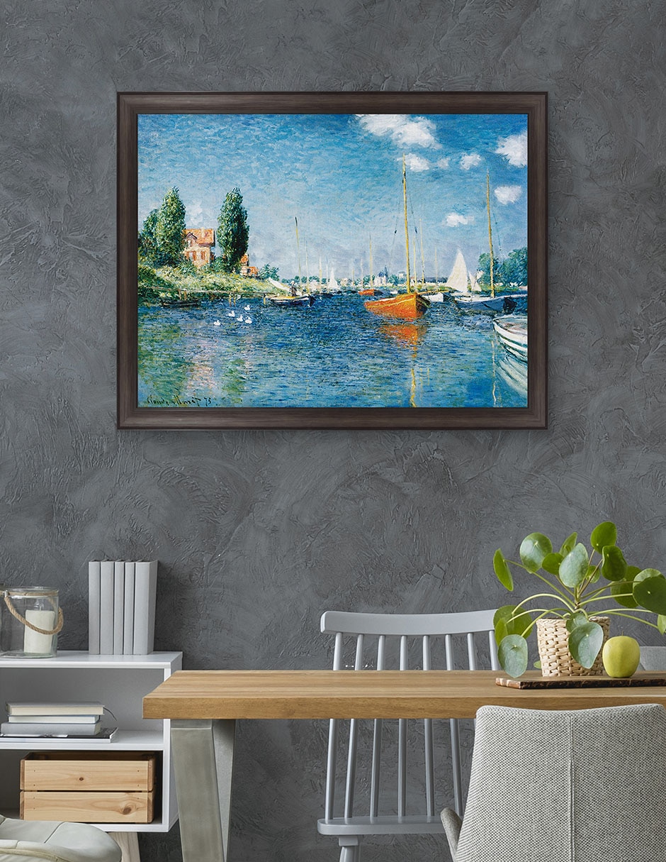 Cuadro decorativo Monet – Barcos rojos en Argenteuil de Portfolio Arts Group técnica mixta 4