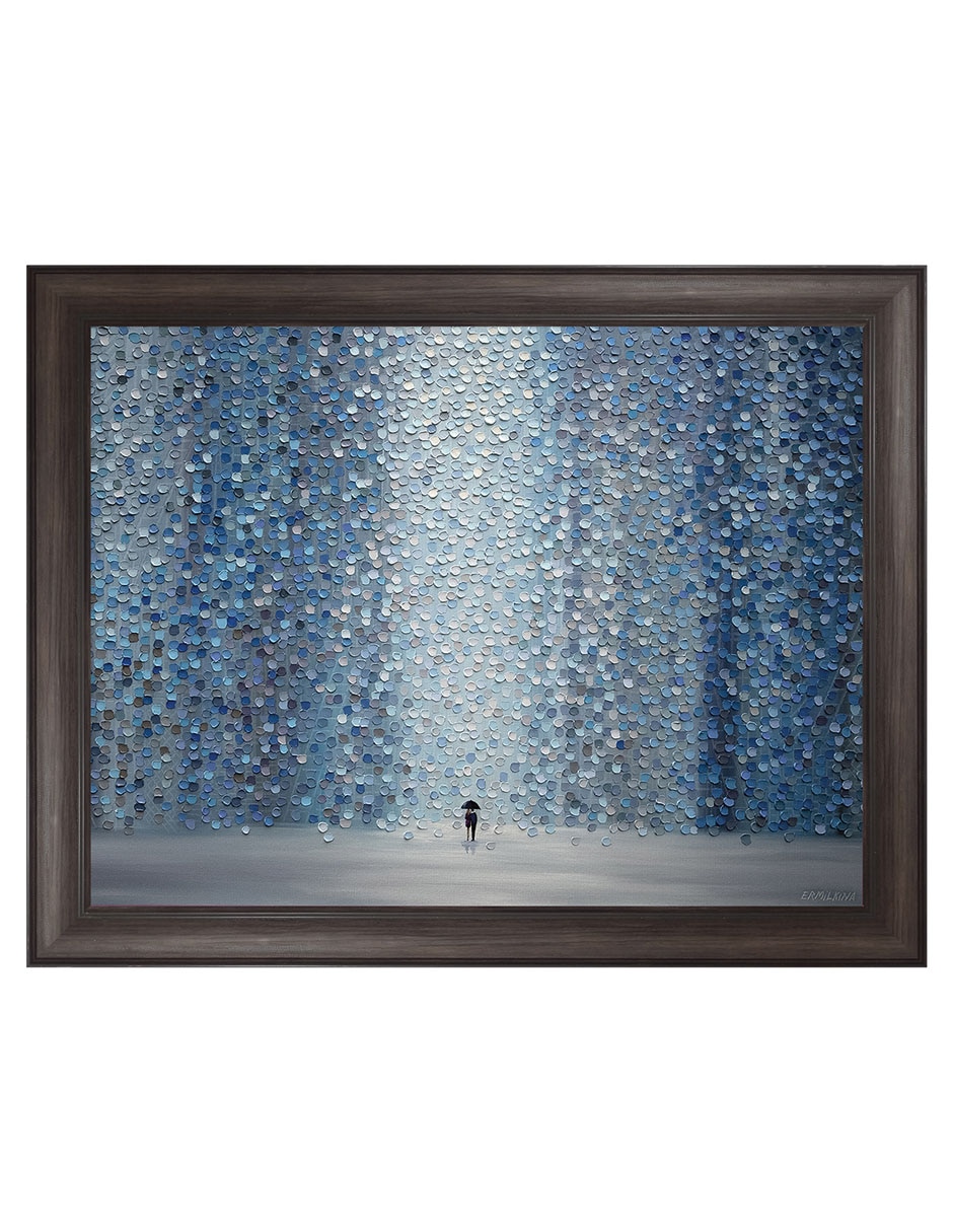 Cuadro decorativo Lluvia azul de Ekaterina Ermilkina técnica mixta Cuadro decorativo Lluvia azul de Ekaterina Ermilkina técnica mixta