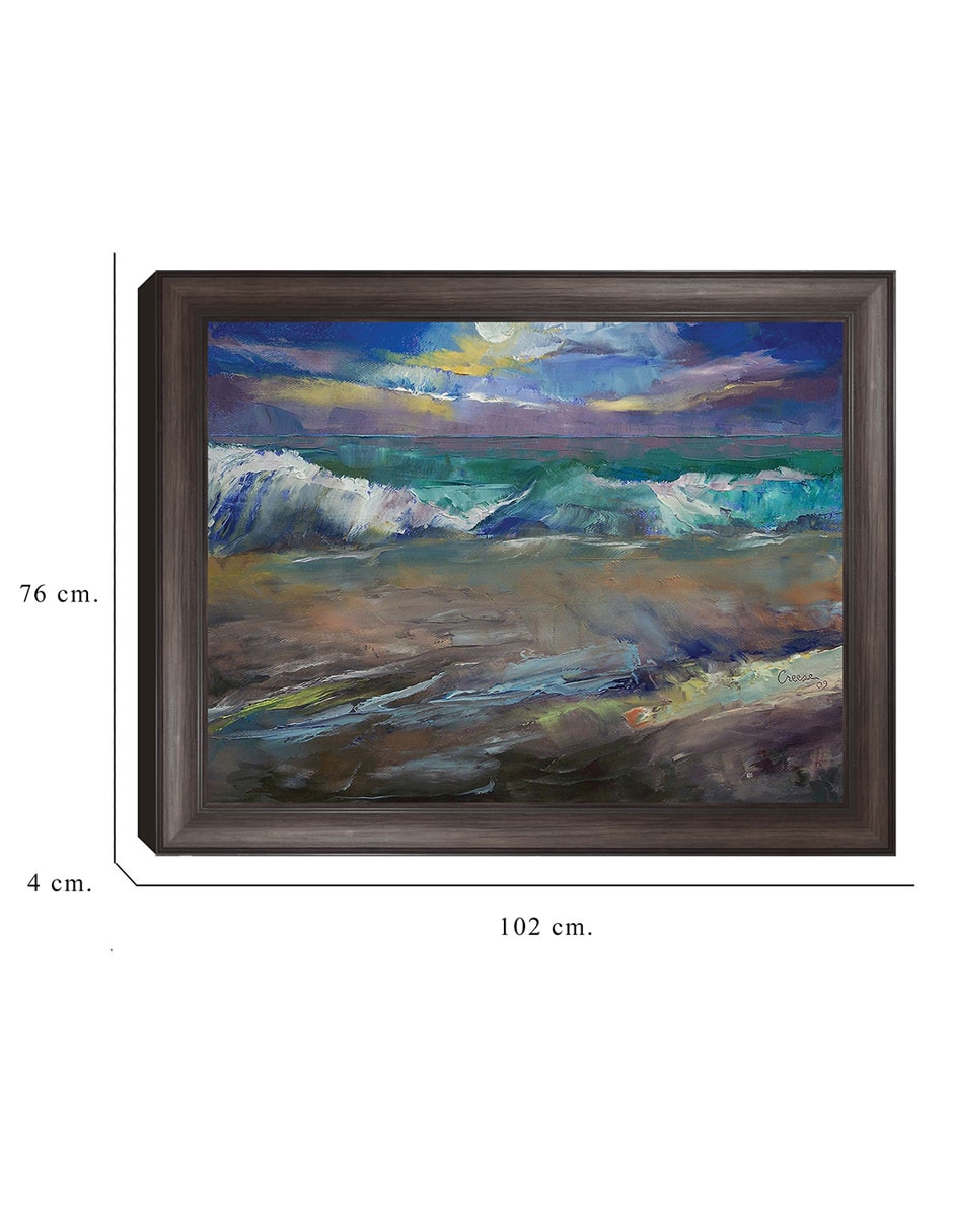 Cuadro decorativo Ondas a la luz de la luna de Michael Creese técnica mixta 2