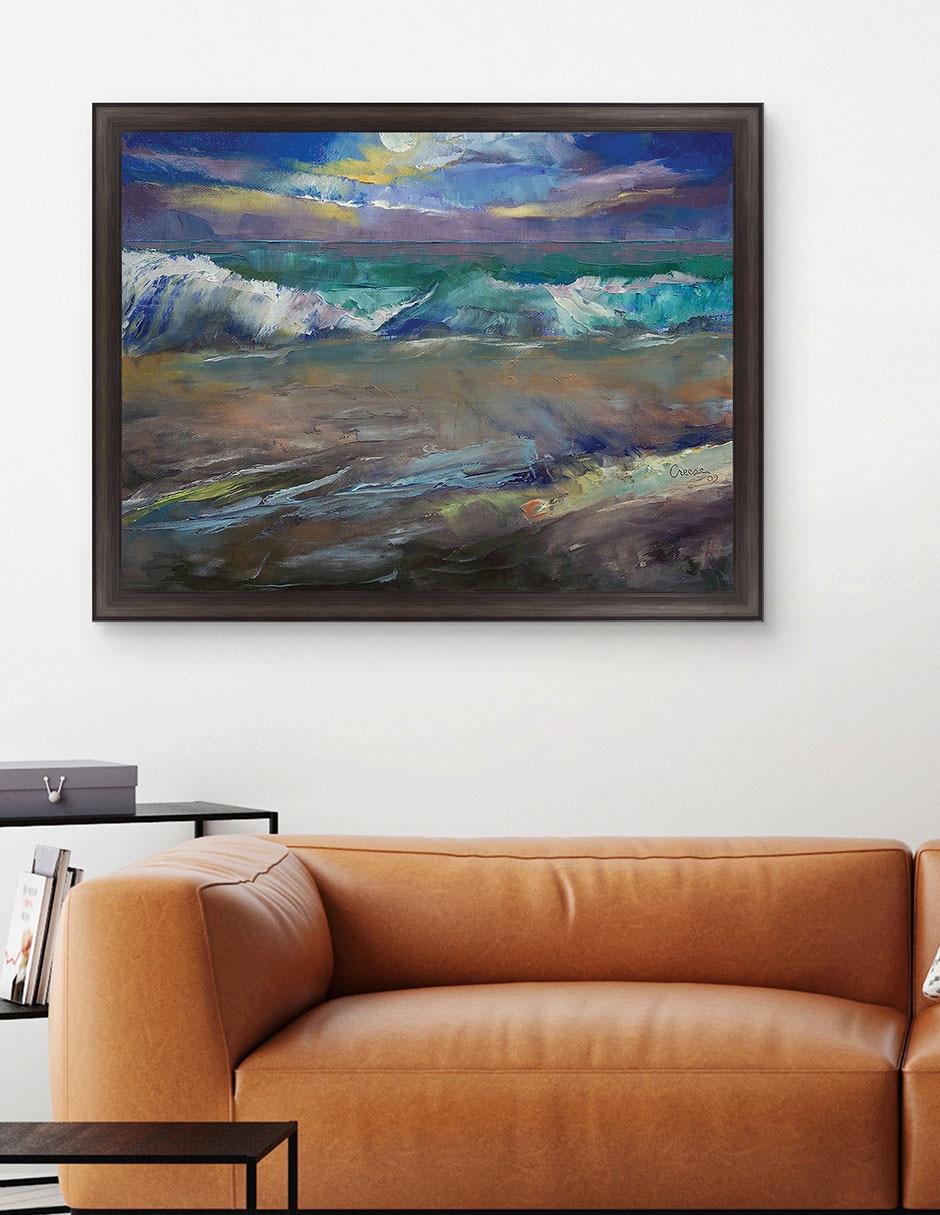 Cuadro decorativo Ondas a la luz de la luna de Michael Creese técnica mixta 5