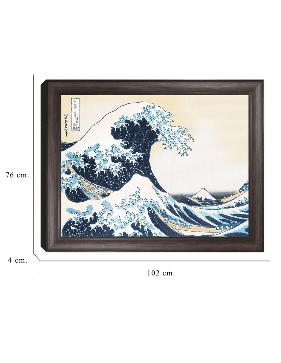 Cuadro decorativo Hokusai – La gran ola de Portfolio Arts Group técnica mixta 6