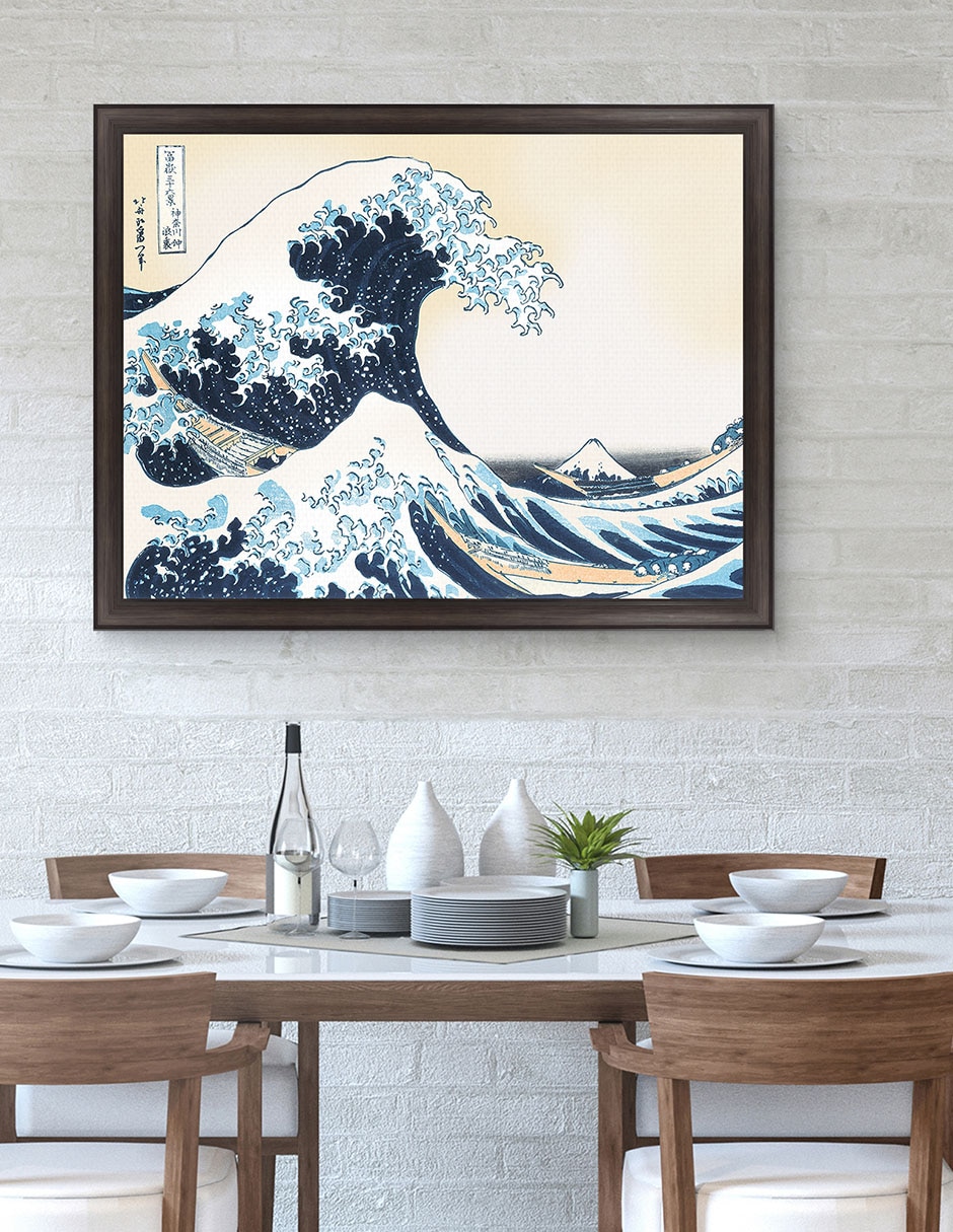 Cuadro decorativo Hokusai – La gran ola de Portfolio Arts Group técnica mixta 3