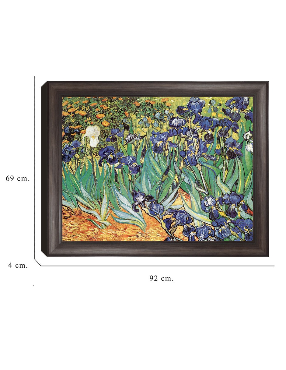 Cuadro decorativo Van Gogh – Jardín de iris de Portfolio Arts Group técnica mixta 6