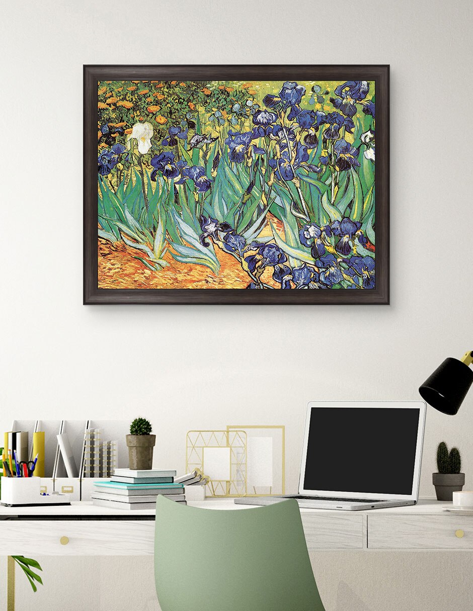 Cuadro decorativo Van Gogh – Jardín de iris de Portfolio Arts Group técnica mixta 3