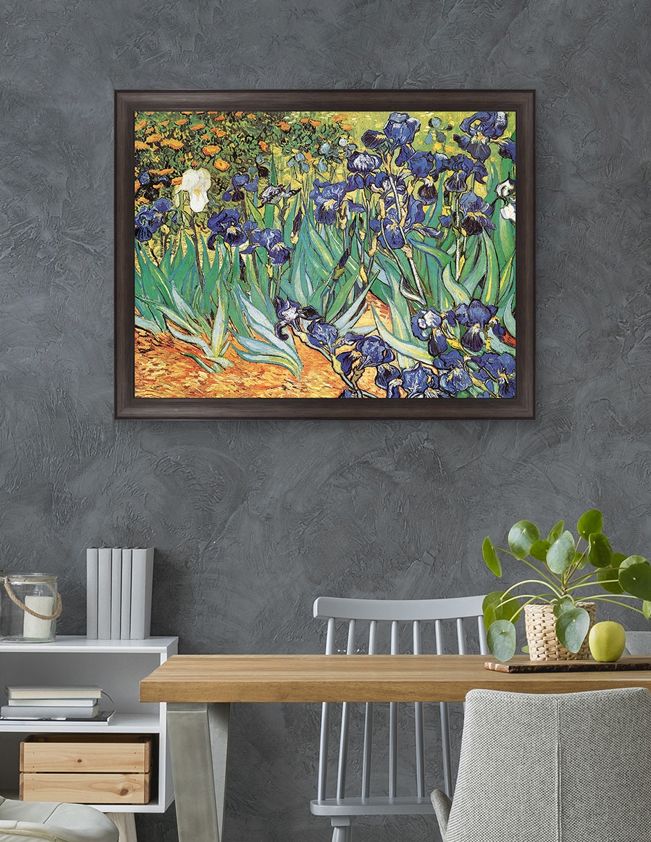 Cuadro decorativo Van Gogh – Jardín de iris de Portfolio Arts Group técnica mixta 4