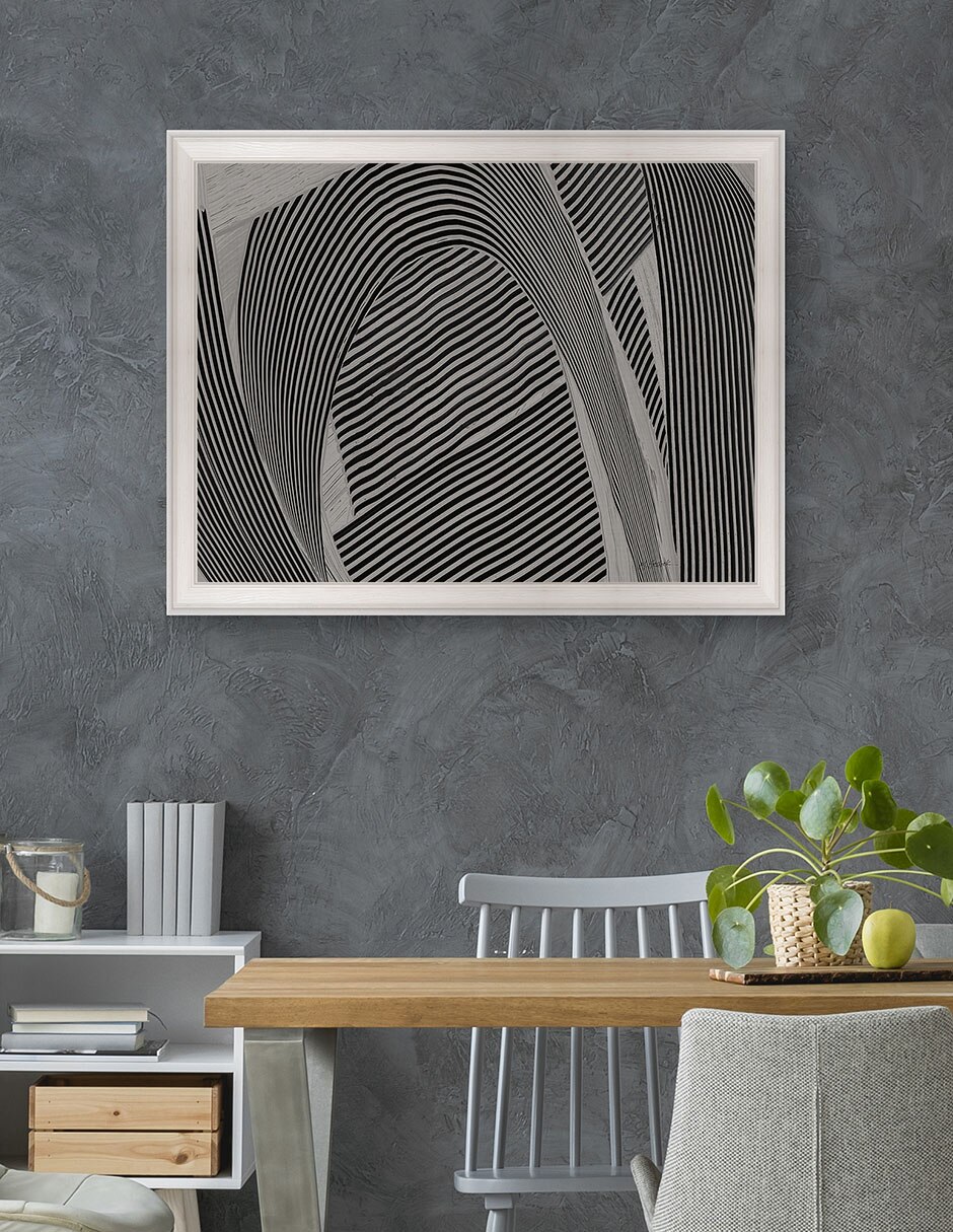 Cuadro decorativo Tejido gris I de Mike Schick técnica mixta 4