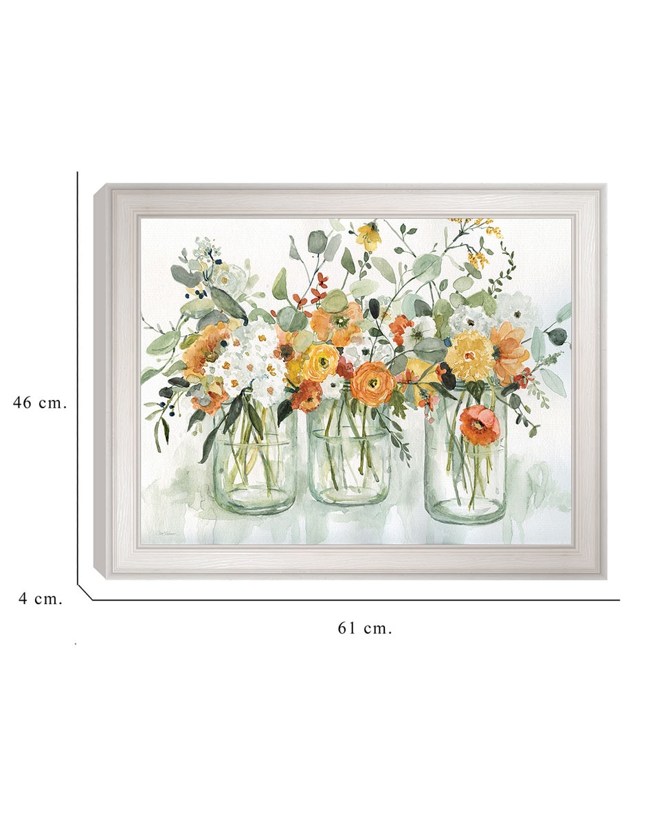 Cuadro decorativo Tres bellezas de Carol Robinson técnica mixta 6