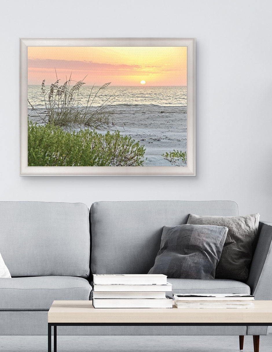 Cuadro decorativo Atardecer calmante de Mary Lou Johnson técnica mixta 2