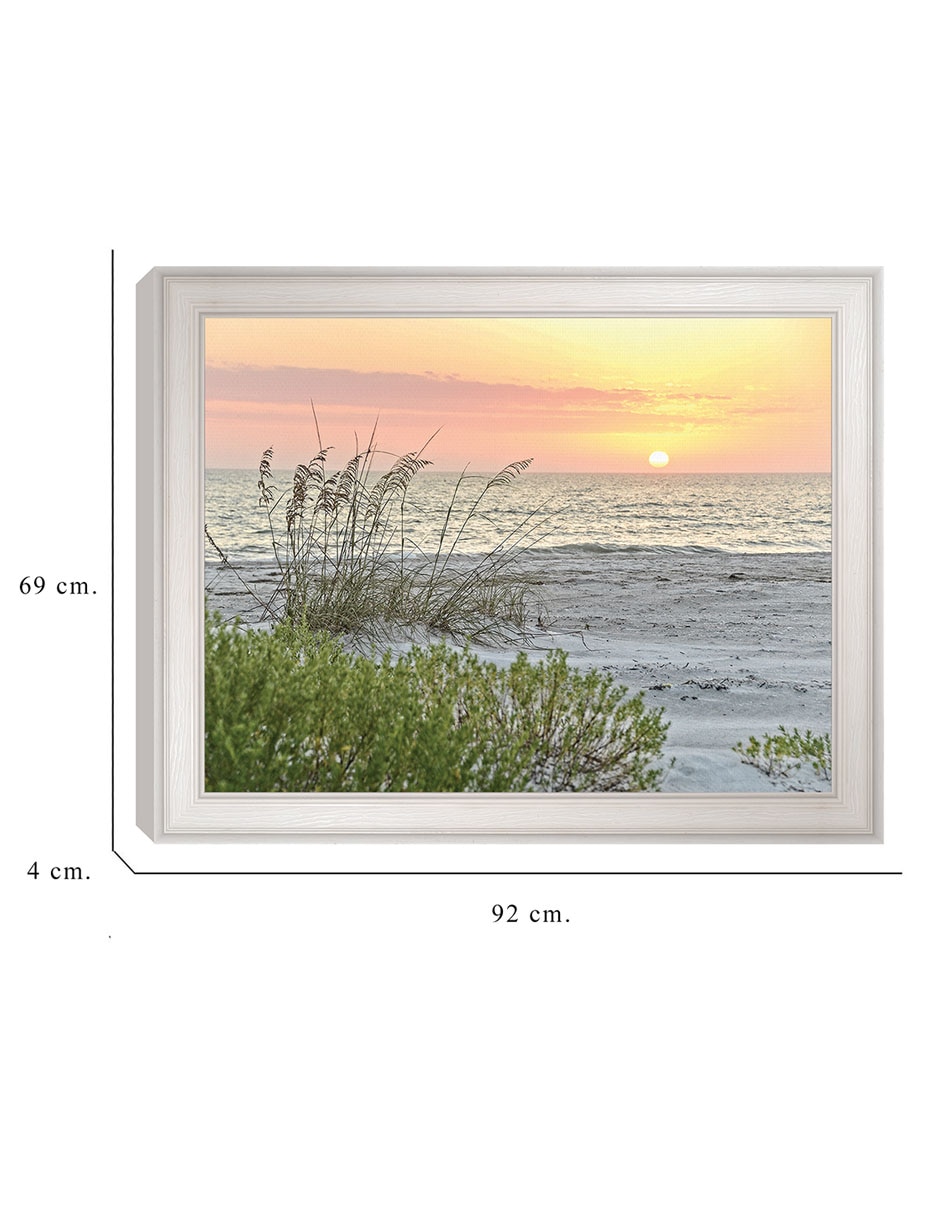 Cuadro decorativo Atardecer calmante de Mary Lou Johnson técnica mixta 6